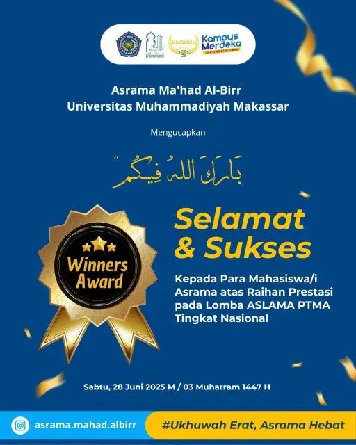 Mahasiswa Mahad Al-Birr Raih Prestasi di Lomba ASLAMA PTMA Tingkat Nasional 2025