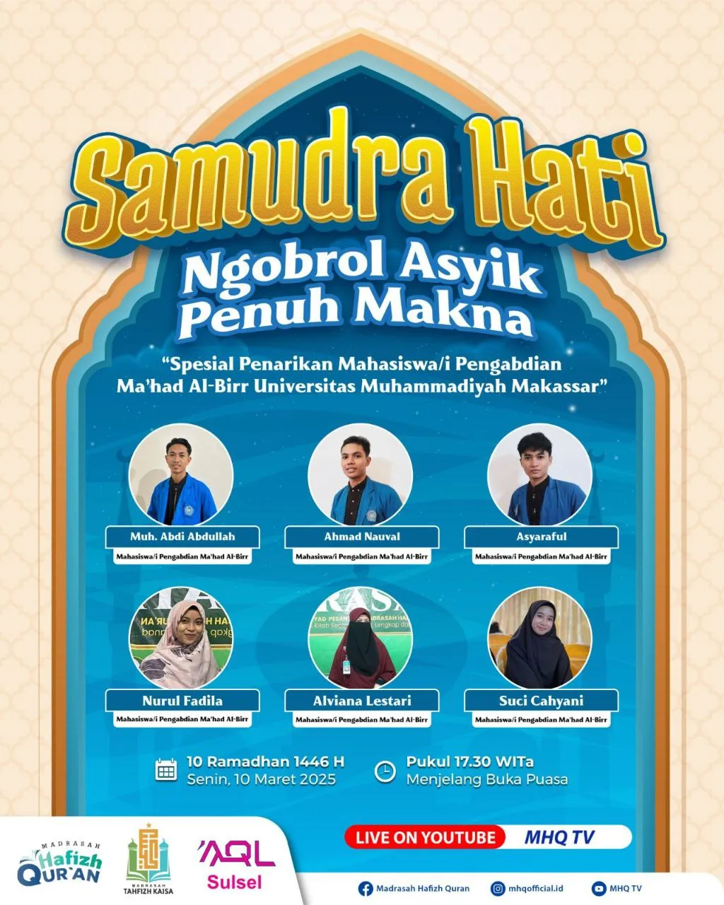 Enam Mahasiswa Pengabdian Ma'had Al-Birr Ngobrol Asyik Penuh Makna